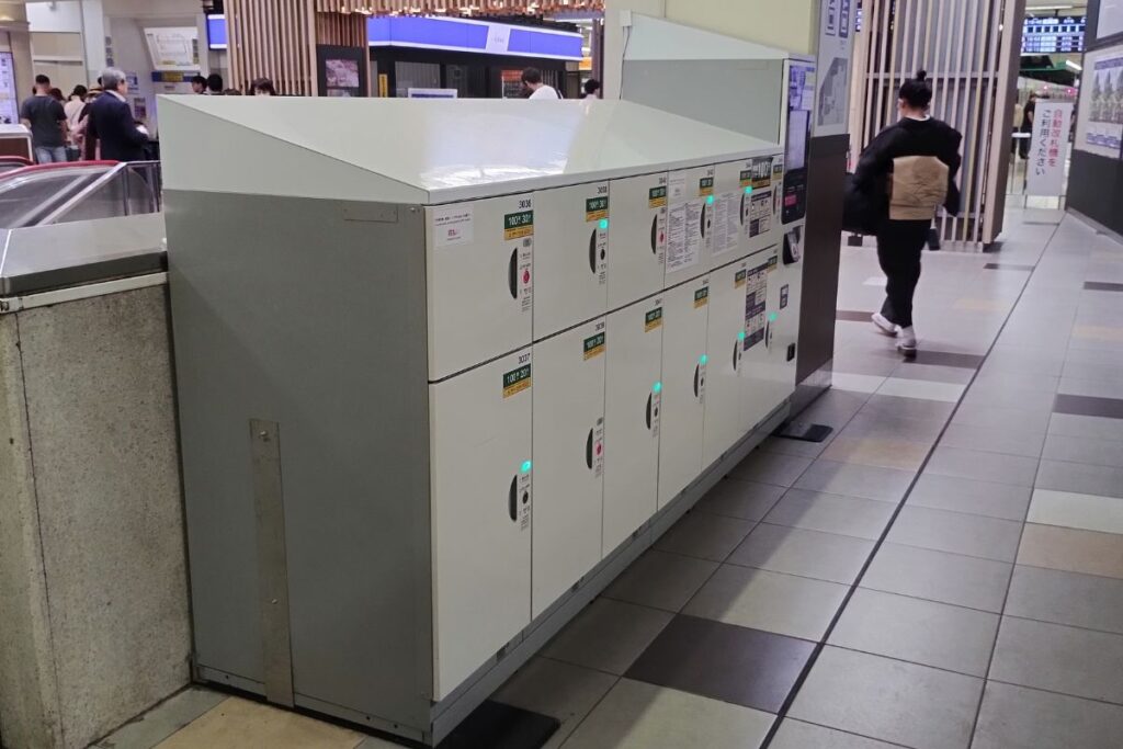 東武浅草駅のコインロッカー（正面改札口を出て左側）