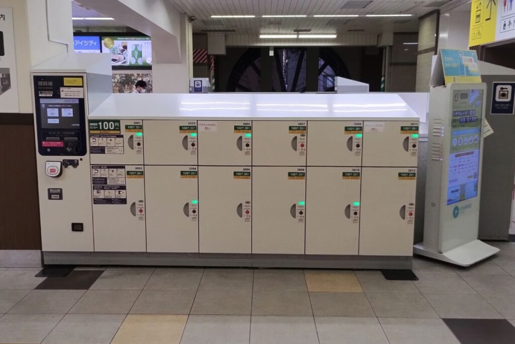 東武浅草駅のコインロッカー（正面改札口を出て右側）