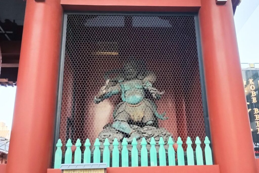 雷門の風神像